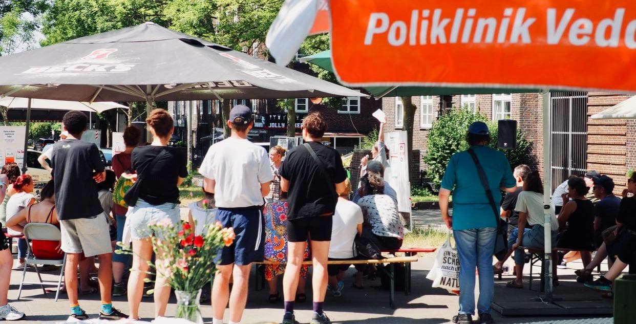 Poliklinik Stand auf der Veddel